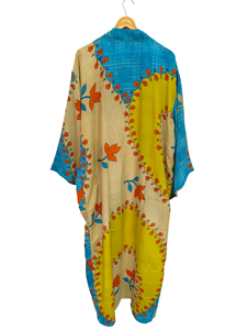 ชุดเดรสสำหรับเจ้าสาวเสื้อคลุมส่าหรีสไตล์อินเดียเสื้อคลุมสำหรับเป็นของขวัญชุดปาร์ตี้ชายหาดชุดกิโมโนผ้าไหมส่าหรีพิมพ์ลายอินเดีย - Product Image 6