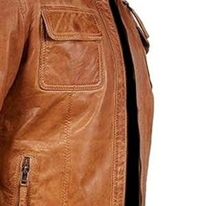 Vêtements pour hommes Veste en cuir véritable de vache pour adultes Vente directe d'usine Vestes en cuir pour adultes hommes - Product Image 6