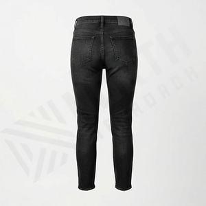 Jean en denim décontracté pour femme grande taille, coupe droite, couleur personnalisée, respirant, fermeture éclair et boutonnière, qualité supérieure - Product Image 2