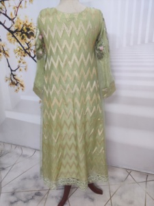 Nouveau Dernières Femmes Causal Pakistanais Fantaisie shalwar Kameez Mode Femmes Pakistanais Costume Imprimé Pelouse Chemise Dupatta - Product Image 5