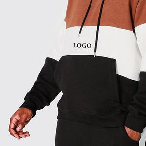 Conjunto de ropa de hombre de diseño personalizado, chándal de tela suave 2026, chándal de hombre con logotipo personalizado, chándal de gran tamaño de dos piezas con bloques de color - Product Image 4