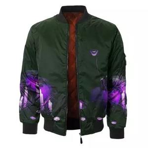 Veste d'université d'hiver personnalisable OEM en laine Conception graphique 3D Bomber en satin Style sportif Hip Hop Saveur Sublimation à capuche - Product Image 3