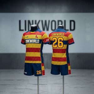 New Custom Soccer Club Sets Home Away Heat-Transfer Printing Breathable Autumn Solid Front Custom Number Football Uniform - Product Image 1