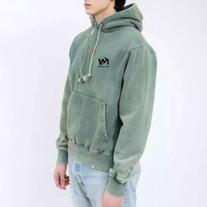 Sudaderas con capucha de secado rápido, transpirables, básicas, con lavado ácido para hombre, impresión de logotipo personalizada, alta calidad, precio económico, sudaderas con capucha para hombre con lavado ácido. - Product Image 2