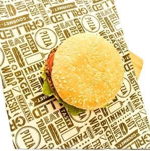 Papel de regalo de alimentos de grado de mejor calidad con diseño de logotipo impreso personalizado Papel de regalo de aperitivos a prueba de grasa impreso blanco - Product Image 1