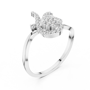 Élégante bague en argent 18 carats avec diamant CZ pour bijoux de fête - Product Image 4