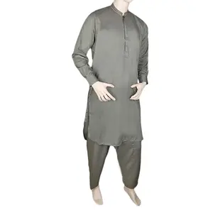 Dapat bernafas kualitas tinggi baru modis pria Pakistan Salwar Kameez 2023 Pakistan dibuat pakaian kasual pria