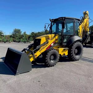 Chargeuse compacte 4x4 New Holland B75D avec cabine climatisée et pelle télescopique, équipée d'un vérin hydraulique Huade, à vendre - Product Image 1