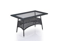 Premium-Qualität Kugu Ireko Modernes Aluminium-Gestell Rattan Outdoor Esstisch Stuhl 5-teiliges Set für Hotel Villa Außenbereich