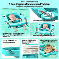 Nouveau Bouée de Natation pour Nouveau-né Non Gonflable en EPE, Flotteur de Cou pour Bébé 0-48M, Soutien de la Hanche pour la Sécurité en Piscine, Anti-Étouffement, Aide à la Natation Douce et Portable