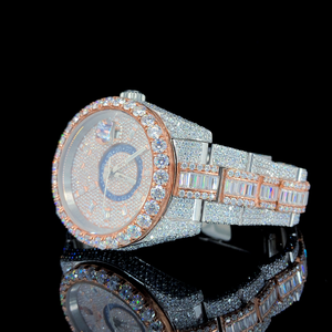 Montre mécanique en acier inoxydable pour homme avec diamants en moissanite VVS, style hip-hop, 100% testée au diamant, affichage analogique - Product Image 4