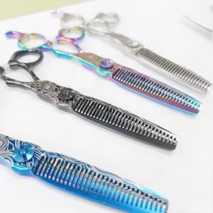 Tijeras de Peluquería Profesionales de Acero Japonés 440c, Juego de Tijeras de Salón, Damasco, Titanio, Mizutani, para Corte de Cabello - Product Image 2