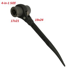 Llave Inglesa de Trinquete 4 en 1 para Andamios, Doble Cabeza, Material Cr-Mo, Fabricación OEM, Hecho en Taiwán - Product Image 2