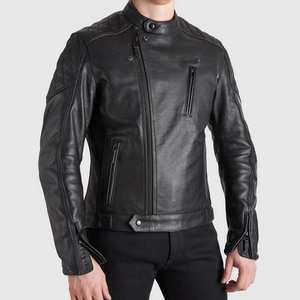 Approvisionnement direct en usine Veste en cuir d'hiver pour hommes de haute qualité avec fermeture éclair Logo personnalisé Tenue décontractée à bas prix Style de rue populaire - Product Image 3