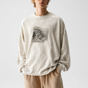 T-shirt à manches courtes en tricot gaufré OEM pour homme, 100% coton, écologique, respirant, style streetwear décontracté - Product Image 3