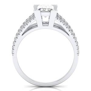 แหวนเพชรทรงสี่เหลี่ยมมรกต REYES Luxury น้ำหนัก 1.3 กะรัต ตัวเรือนทองคำแท้ 14K 18K สำหรับเป็นแหวนหมั้น ของขวัญแต่งงาน เครื่องประดับชั้นดีสำหรับผู้หญิง - Product Image 4