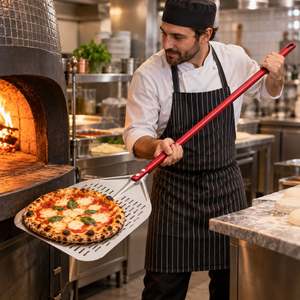 Pelle à pizza en aluminium perforée Fida 30 cm - Product Image 5