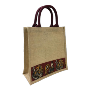 Sacs cadeaux d'épicerie en Jute de haute qualité, Style personnalisé, motif en tissu, couleur, petit, origine brute indienne - Product Image 6