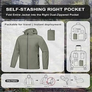 Chaqueta Impermeable Cortavientos Personalizada para Hombre, Chaqueta de Nieve para Exteriores, Abrigo de Lluvia con Capucha, Subida por Dress Sports - Product Image 6