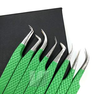 แหนบต่อขนตาปลอมจากญี่ปุ่นสีเขียวมรกตปรับโลโก้ชุบทองอย่างยั่งยืน - Product Image 3