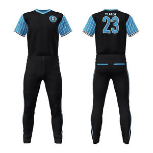 Uniformes de baseball personnalisés pour hommes Tissu en maille respirant Vêtements de sport d'équipe Logo brodé OEM ODM Fourniture en usine - Product Image 1