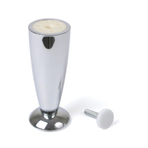 Piedino in ABS Regolabile, Altezza 12 Cm Cromo - Product Image 1