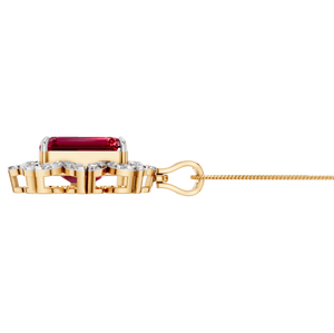 เครื่องประดับอัญมณี5กะรัตประดับด้วยทองเคลือบสีเหลืองทองพร้อมรัศมีเพชรที่สวยงามเพื่อความหรูหราเหนือกาลเวลา - Product Image 5