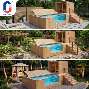 Piscina Prefabricada de Fibra de Vidrio/FRP Transparente, Piscina Infinita para Adultos y Niños, Resistente a los Rayos UV, para Uso Familiar - Product Image 1