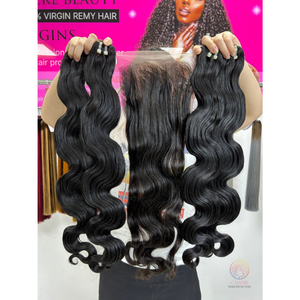 100% เวียดนามดิบผม Bundles พรีเมี่ยมมาตรฐาน Body Wave Bundles ผมมนุษย์ลูกไม้ปิด 7X7 22 นิ้วคุณภาพดี - Product Image 6