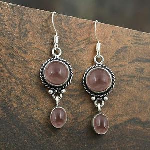 ต่างหูพลอยโกเมน925แข็งสีแดงเงินสเตอร์ลิงต่างหูแบบห้อยสำหรับผู้หญิงเครื่องประดับสำหรับงานปาร์ตี้ - Product Image 3