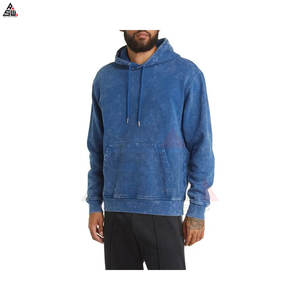 Sweat à capuche personnalisé vintage 100% coton pour l'hiver pantalon de survêtement jogging deux pièces survêtement homme lavé à l'acide - Product Image 6