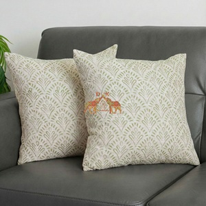 Handmade Floral Print Square <b>Throw</b> Pillow <b>Covers</b> Style for <b>Sofas</b> Bedrooms Outdoor Spaces for Hotels - Product Image 2