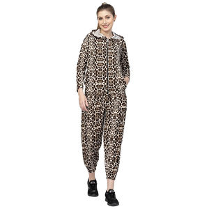 Ensemble 2 pièces personnalisé survêtement pour femmes sweat à capuche avec fermeture éclair sublimée sport ensemble deux pièces automne Street-wear survêtements pour femmes - Product Image 3