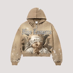 Conjunto de Sudadera con Capucha Vintage y Pantalones Deportivos Anchos con Lavado Ácido y Diseño Personalizado con Logotipo Bordado para Hombre, Estilo Urbano, Nuevo Diseño 2026 - Product Image 4