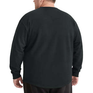 T-shirt à manches longues surdimensionné pour homme, doux, extensible, thermique, col rond, polyester, décontracté, respirant, vierge, personnalisable, ODM, imprimé, automne, grande taille - Product Image 2