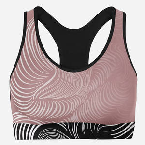 Soutien-gorge de sport respirant à maintien élevé imprimé sur mesure pour femme, haut court confortable pour l'entraînement, vêtements de fitness, avec fermeture avant - Product Image 1