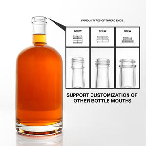 Nordic cetak layar botol roh kaca hitam Matte bening 700ml <span class=keywords><strong>750ml</strong></span> untuk wiski Gin Vodka Rum Tequila Premium Minuman Keras - Product Image 3