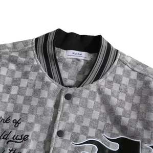 Vente en gros manteau zippé à couverture complète veste universitaire style homme ensembles de mode vestes boutonnées quantité grande taille - Product Image 3