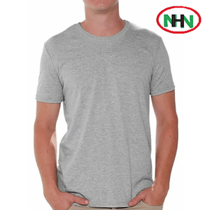 เสื้อยืดผ้าฝ้ายหนาสำหรับผู้ชายเสื้อยืดคอกลมเปิดไหล่ปล่อยหลวมโลโก้ตามสั่ง - Product Image 4