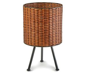 Jardineras de ratán para decoración de jardín con soporte de hierro jardinera de ratán natural con soporte negro de pie de suelo grande a bajo precio - Product Image 2