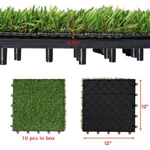 Top buen precio 2017 Venta caliente interior exterior jardín alfombra césped artificial azulejos para decoración de paisaje - Product Image 4