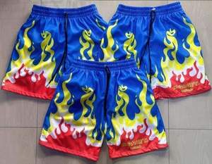 Pantalones cortos de baloncesto de malla para hombre de poliéster elastano lisos a la moda personalizados a granel al por mayor para hombre - Product Image 2