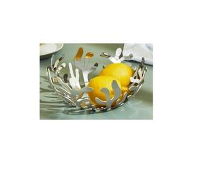 Conception de coupe en cuir antique corbeille de fruits métal aluminium couleur argent forme de cercle utiliser maison et restaurant avec logo personnalisé - Product Image 1