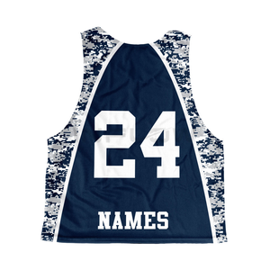 Uniformes de crosse personnalisés en maille respirants pour le collège Maillot de crosse réversible Pinnies Uniforme de football américain - Product Image 3