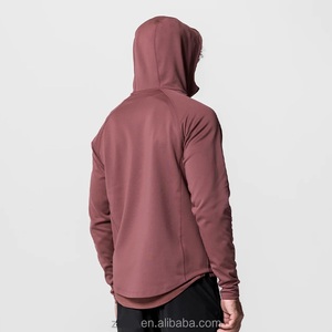 NOUVEAU Sweat à capuche 1/4 zip pour homme, coupe-vent, écologique, léger, avec col montant et passe-pouces, en polyester/coton - Product Image 6