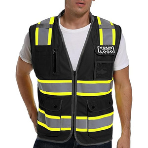 Gilet de sécurité d'hiver réfléchissant en toile orange pour arpenteur, respirant, haute visibilité, vêtement de travail personnalisé, téléchargé par Dress Sports - Product Image 1