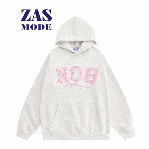 Nouveauté Sweat à capuche en coton pur respirant pour femme Logo personnalisé Sweat-shirt tricoté surdimensionné lourd Printemps Automne Hiver - Product Image 1