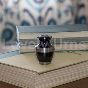 Adria Black Brass Recuerdo Urnas Para Cenizas Caja De Terciopelo Gratis - Product Image 4