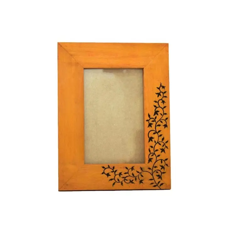 Hot Sales Wooden Photo Frame With Orange Color For Home Tabletop Decorative & Gifted Items Best Design Photo Album & Accessories