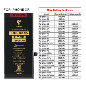 Baterías de teléfono de repuesto FLYCDI Oem para <span class=keywords><strong>Iphone</strong></span> Xr 100% 6S 7 Plus 8X11 12 baterías <span class=keywords><strong>nueva</strong></span> batería de <span class=keywords><strong>Iphone</strong></span> de capacidad - Product Image 2
